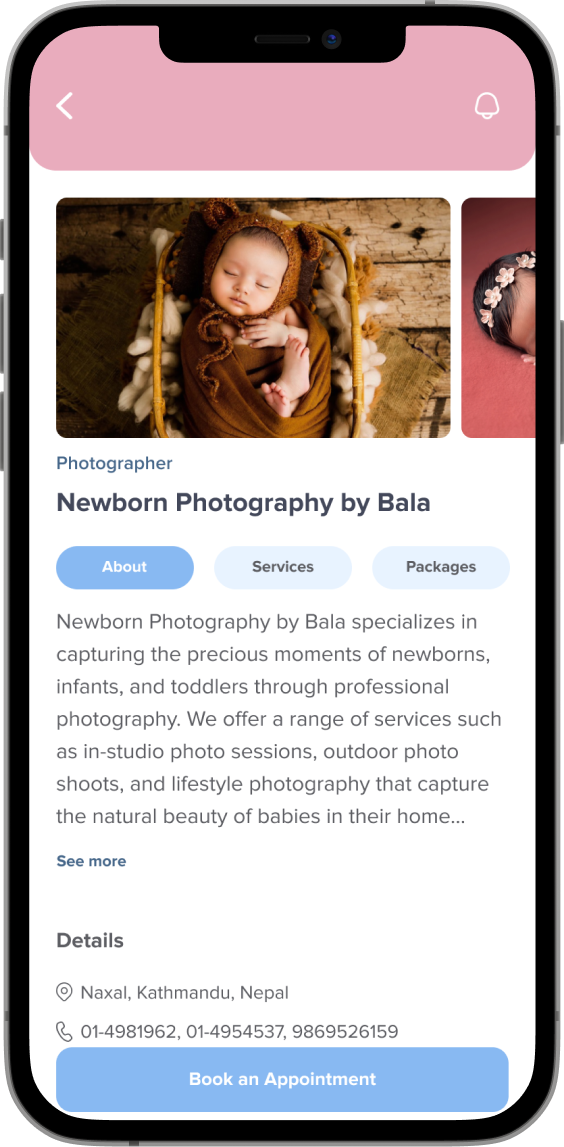Photography service Details