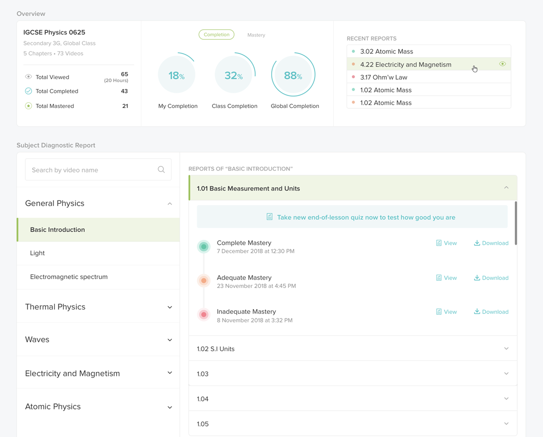 Teacher Dashboard